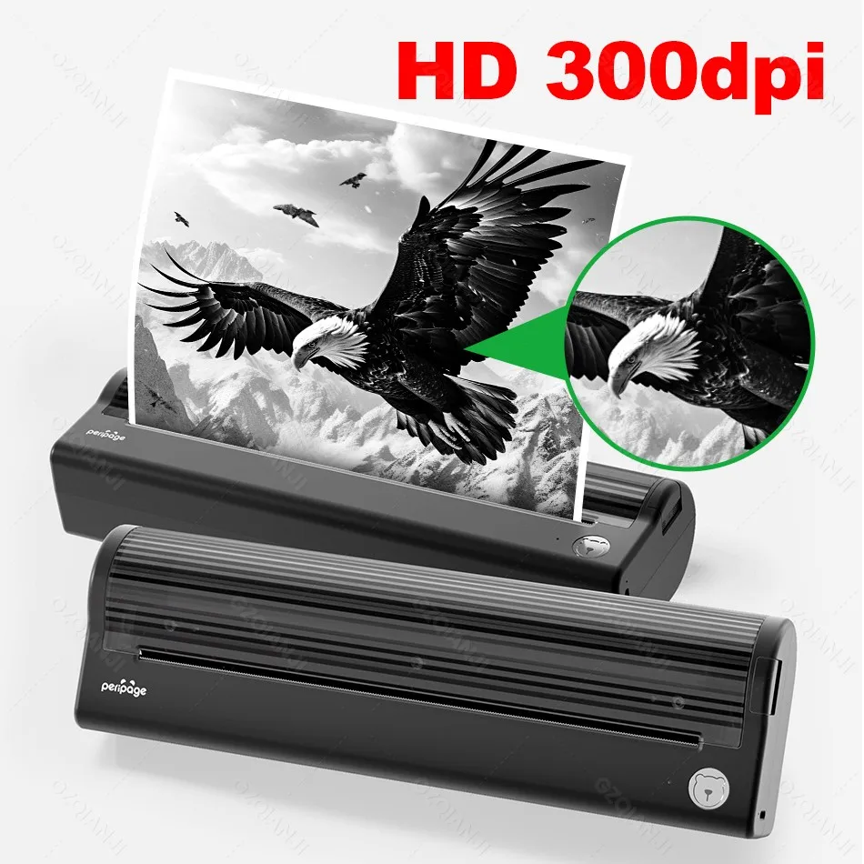 304DPI Peripage Thermal Printer P80 203dpi Inkless Min Portable A4 Paper Rolls Maker For Mobile Travel Office Print Android iOS