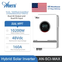 Anern 8.2KW 10.2KW Off Grid อินเวอร์เตอร์บนตาราง 230V Pure Sine Wave อินเวอร์เตอร์พลังงานแสงอาทิตย์ 48v Hybrid Dual Mppt 160A Solar Charger 1