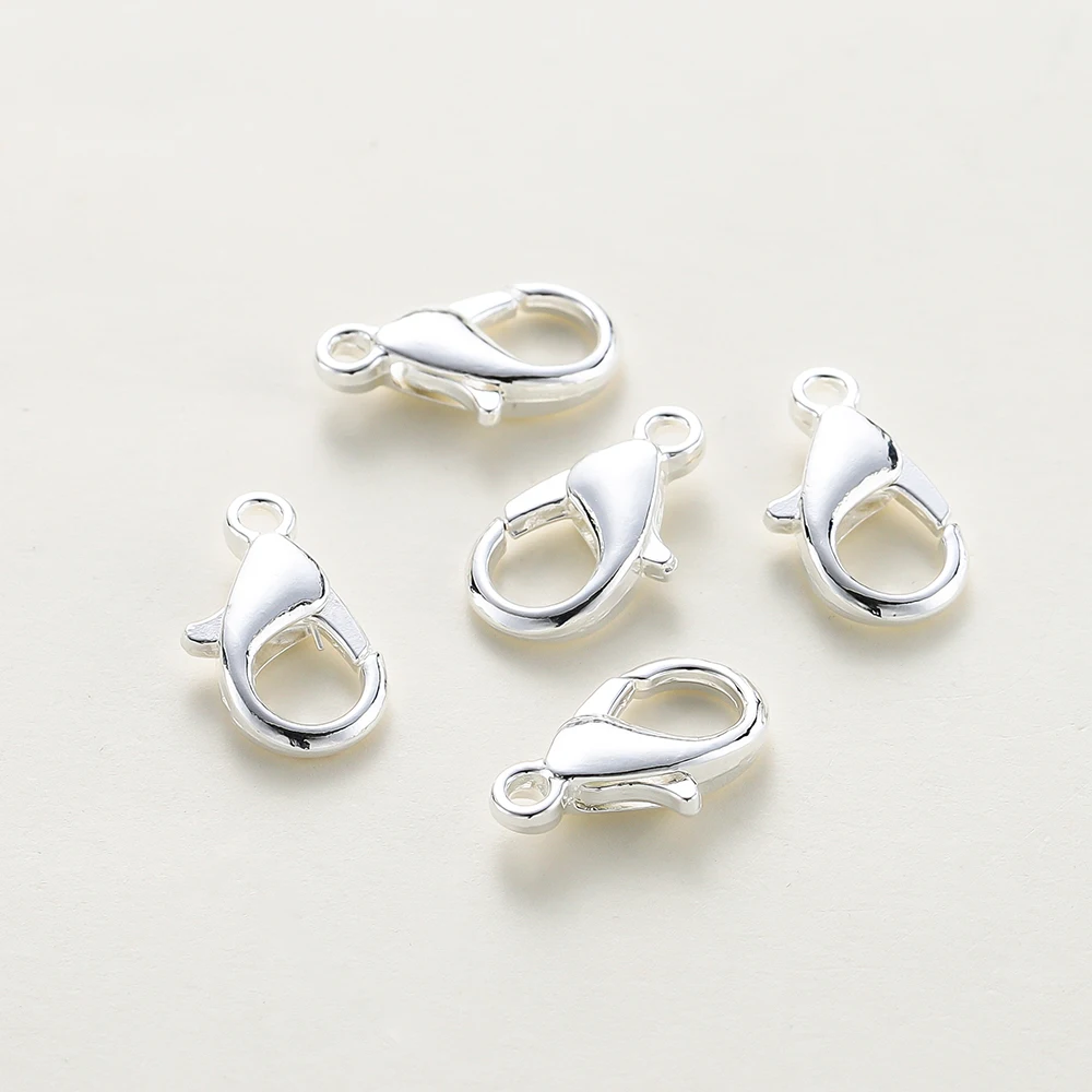 14K 18K Gold Plated Necklace Extender Chain Lobster Clasps Jump Ring Connectors Clips For DIY Jewelry Bag Craft Making 10pcs/lot