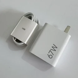 Xiaomi 67W Super Fast Charger Turbo Charge EU Power Adapter - US Charger And Cable