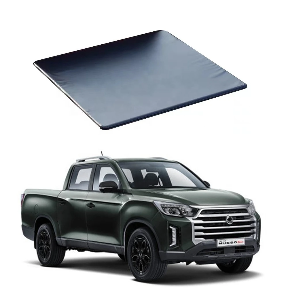 China Professional Customized Ssangyong Musso Double Cab Soft Roll-Up Tonneau Cover for ssangyong musso suv 2 9 l diesel