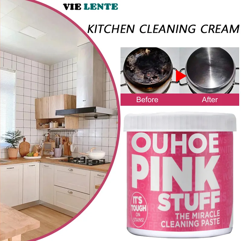 Kitchen Cleaner Potent Multipurpose Easy To Remove Heavy Oil Stains Household Cleaning Agents Polishing Remove Stains 100g kitchen cleaner