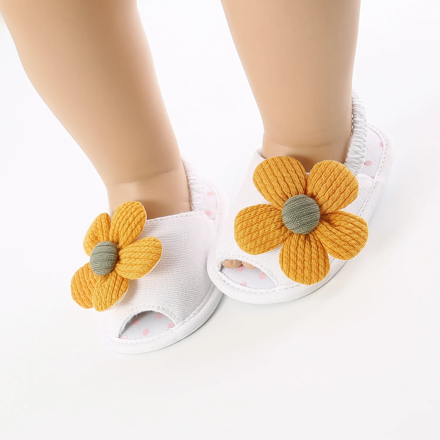 Toddler Newborn Baby Big Flower Girl Sandals For Newborn Girl Slippers Prewalker Trainers Fur Summer floral First Walker