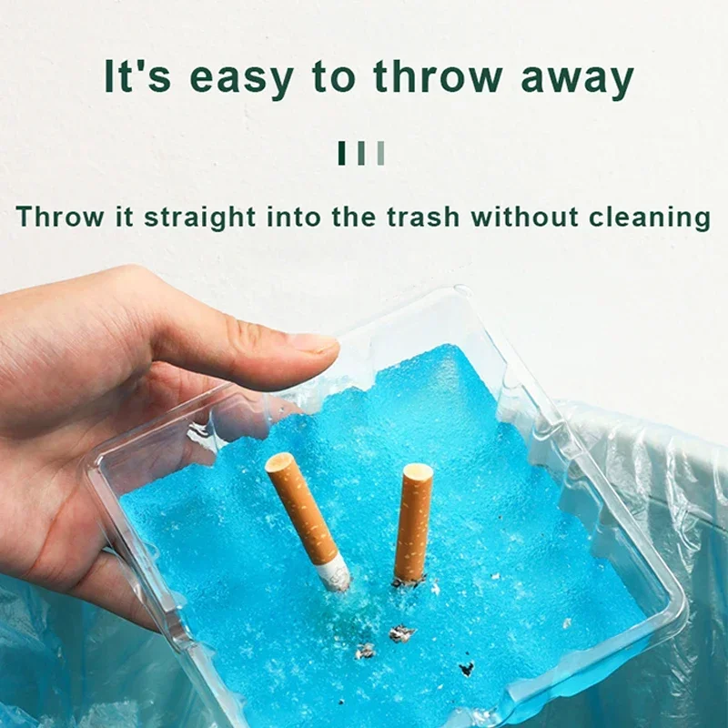 25pcs disposable ashtray Prevent ash and remove odor water soluble film smoke sand ointment vehicle mounted office household portable ashtray