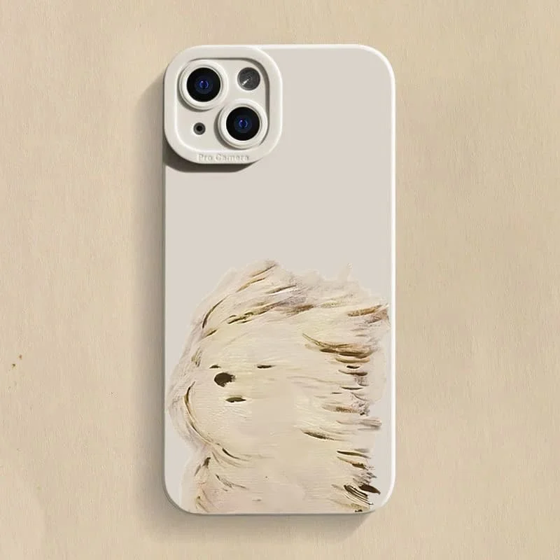 Adorable Cartoon Dog Silicone Phone Case Cover