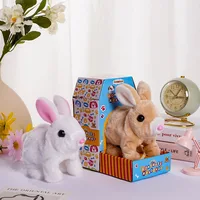 New Electric Plush Rabbit Pig Toy That Can Walk Bark And Move Its Ears Electric White Rabbit Pig Toy For Children'S Home Play 2