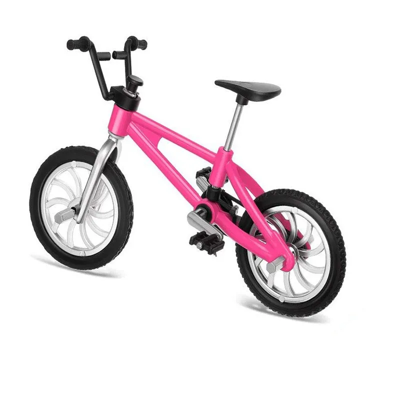 Miniature Alloy Finger Bicycle Toy - DIY Simulation Mountain Bike for Kids, 1/12 Dollhouse Accessory