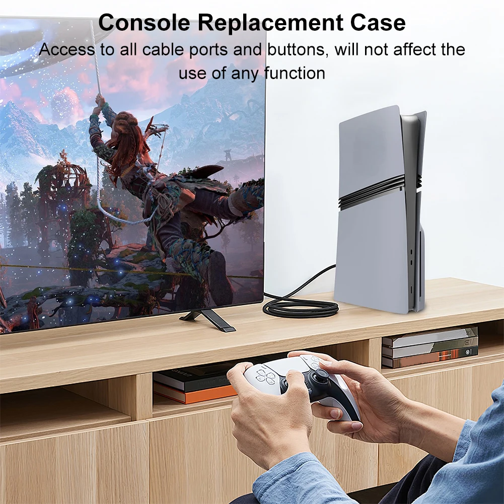 Face Plate Console Cover Dustproof Plastic Hard Shell Side Plate Shell Shockproof Cover Plates for PS 5 Pro Disc/Digital Edition