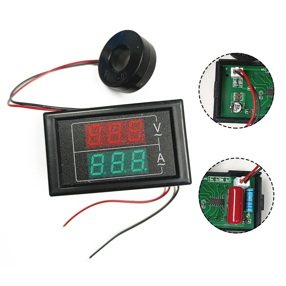 

1pc AC 100-300V Digital Voltmeter Ammeter Dual Display Voltage Current Tester Volt Meter Gauge Detector Current Meter Panel