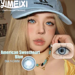 Vibrant Cosplay Colored Contact Lenses for Eye Beauty - Yearly Soft Lens, 2PCS Set (Sweetheart Blue)