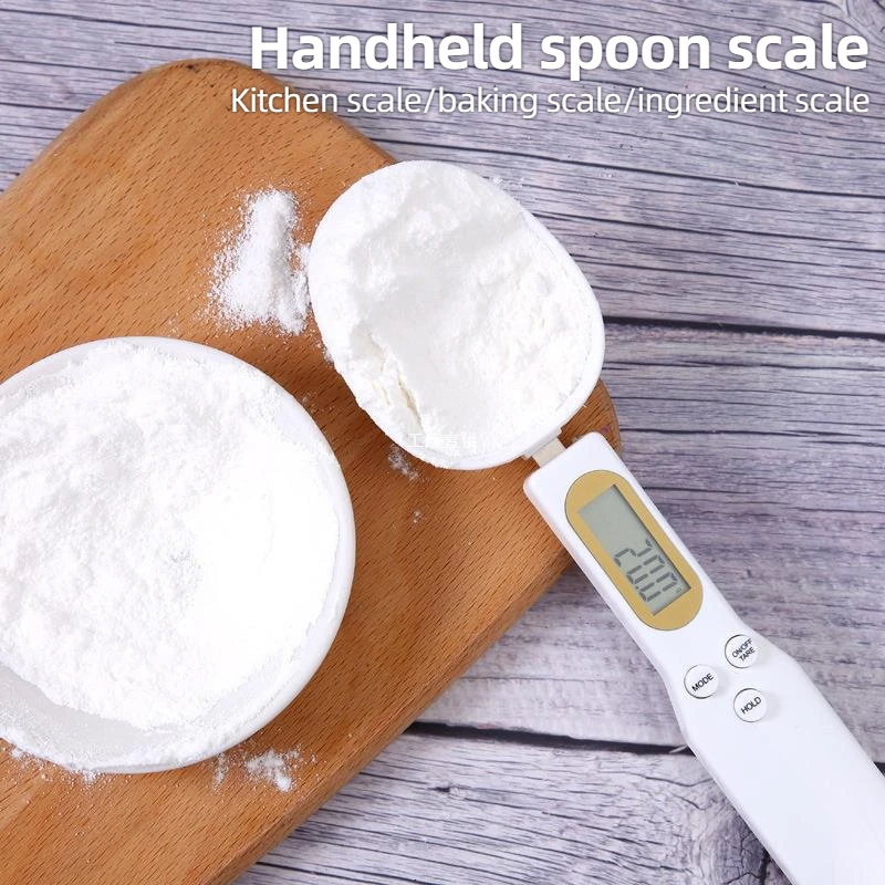 Mini Spoon Scale Digital Kitchen Scale  LCD Digital Measurement Adjustable Weighing 0.1-500g Milk Coffee Powder Weight Measure — image 1