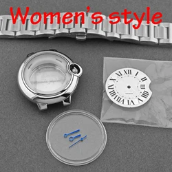 Couple - Style Stainless Steel Watch Case Set with Butterfly Clasp - NO LOGO (Women 2 - AUTOMATIC)