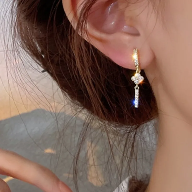 6Pcs/set Sparking Shiny Zircon Hoop Earrings for Women 2024 New Fashion Exquisite CZ Earrings Fashion Jewelry aretes