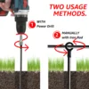 4Pcs Ground Anchors 18inch Spiral Earth Anchors Kit Heavy Duty Metal Ground Anchor with Removable Round Ring Ground Stakes 2
