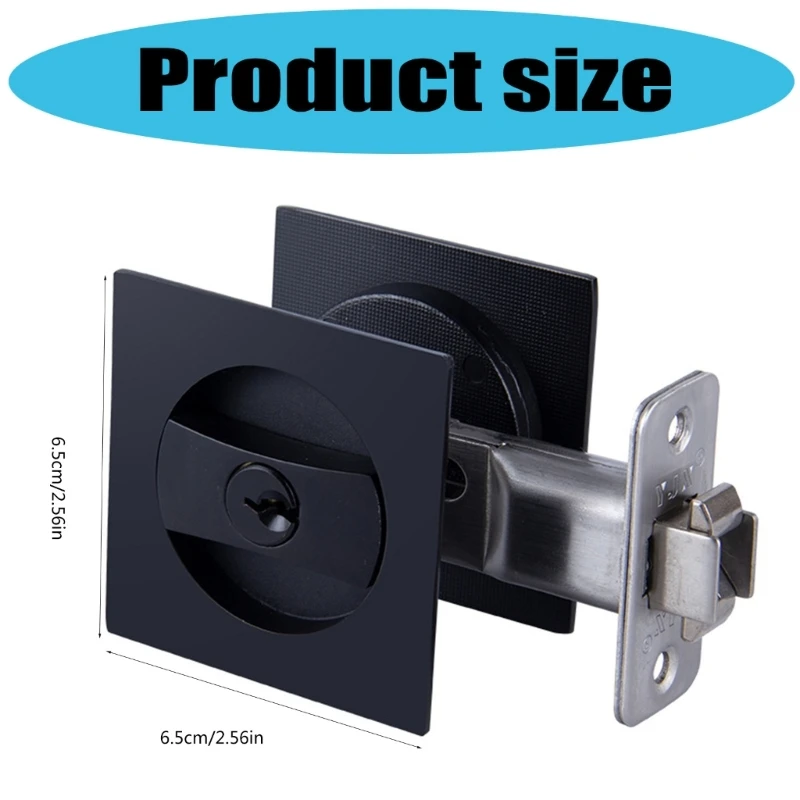 Q2Q4 Contemporary Pocket Door Lock Set Privacy Lock & Latches Simple Installation