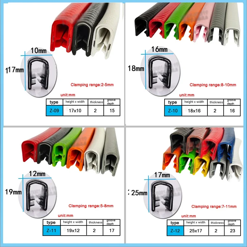 Description Picture 4 of itemU-shaped Frame Rubber Wrap Tape Cable Bridge Iron Sheet Steel Plate Car Door Collision Protection U-shaped Edge Protection Tape