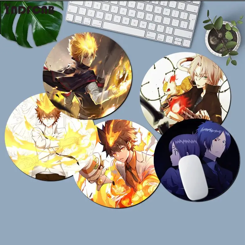 Yndfcnb Hitman Reborn Round Custom Skin Desktop Desk Mat Accessori Kawaii Studenti Che Scrivono Pad Mouse Pad Per Pc Mouse Carpet