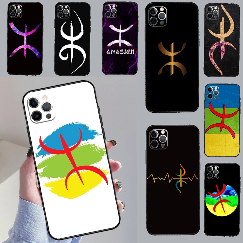 Amazigh Berber Flag Case For iPhone 12 11 13 Pro Max Mini XR X XS MAX 5S 6S 7 8 Plus SE 2022 SE 2020 Cover iphone 13 pro max leather case