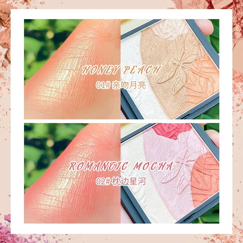 Art Diamond Repair Blush Powder Highlight Repair Blush Three-in-One Delicate Three-Dimensional Face Look
