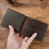 Handmade Personalised Leather Wallet for Men Breif Men Wallets Short Vintage Retro Manmade Wallet Money Bags 3