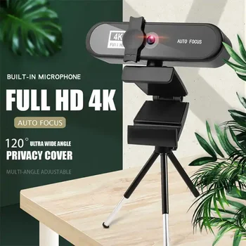 웹캠 4K 1080P 미니 카메라 마이크가있는 2K 풀 HD 웹캠 15-30fps USB 웹캠 용 유튜브 개 노트북 비디오 촬영 카메라