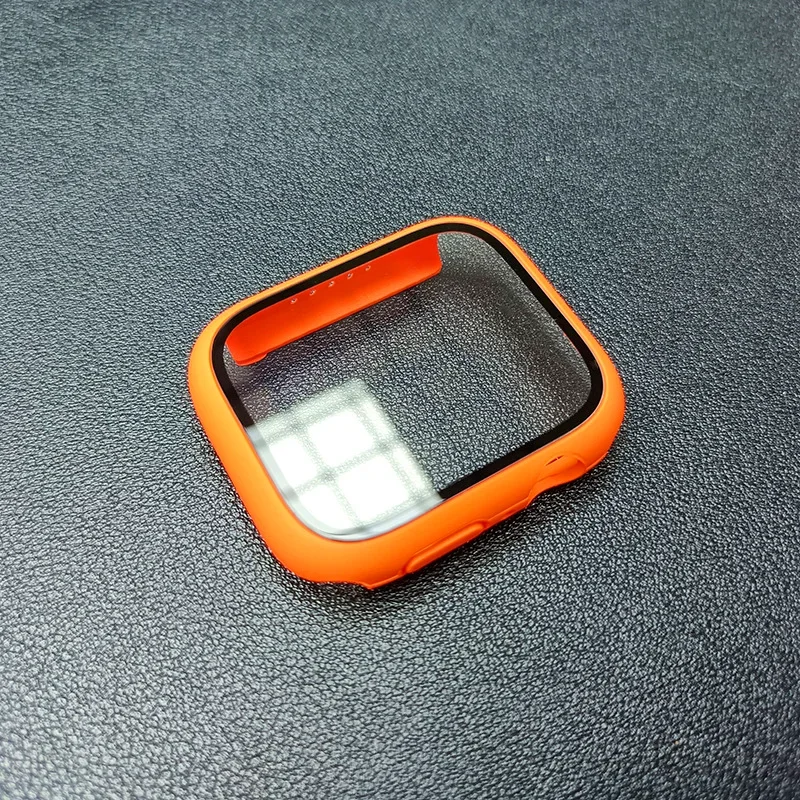 Enhanced Tempered Glass Case for Apple Watch - Screen Protector & Bumper Cover Accessories