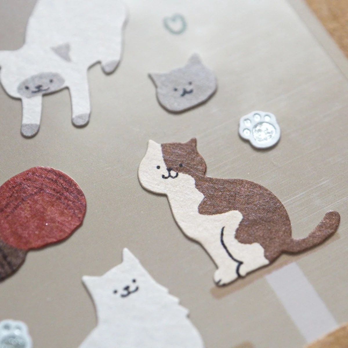 BONITO Cat Claw Silver Plated Stickers Scrapbooking Diy Journal Daily Sticker Cute Decor Gift Stationery School Supplies