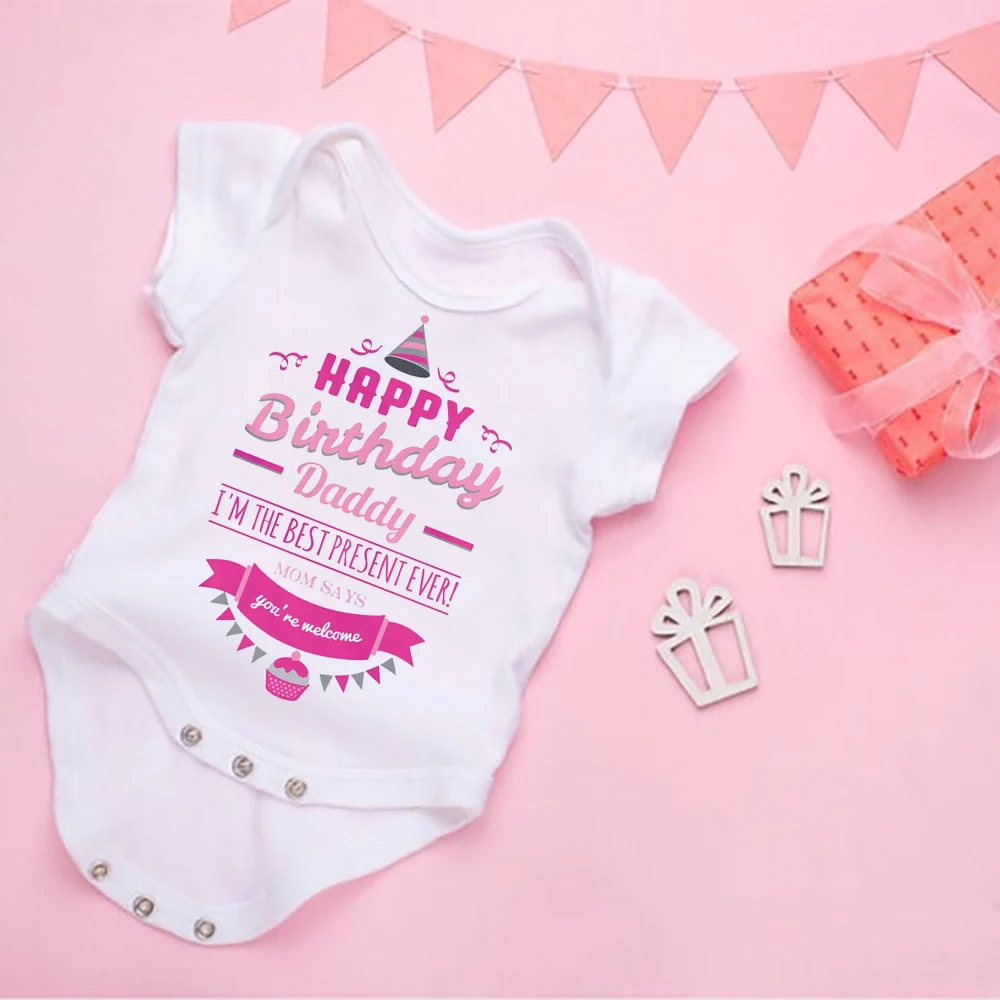 happy birthday daddy dress Happy Birthday Daddy Onesie for Babies