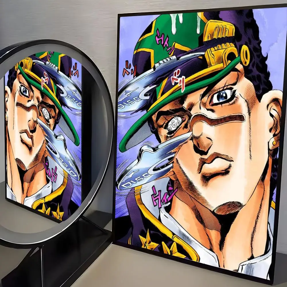 Hot Anime J-JoJo Bizarre Adventure Poster, wasserdichter HD-Wandaufkleber, selbstklebendes Kunstposter, lichtbeständig, Heim- und Raumdekoration – Detail 17