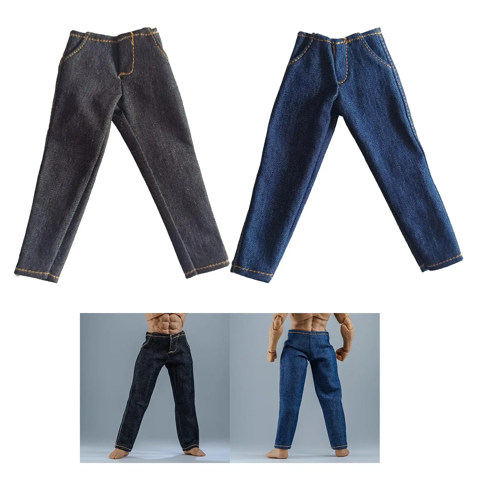 

Миниатюрные штаны в масштабе 1/12, модные повседневные Мини-штаны ручной работы, фигурка, Одежда для куклы 6 дюймов, платье, фигурки, модель куклы, одежда