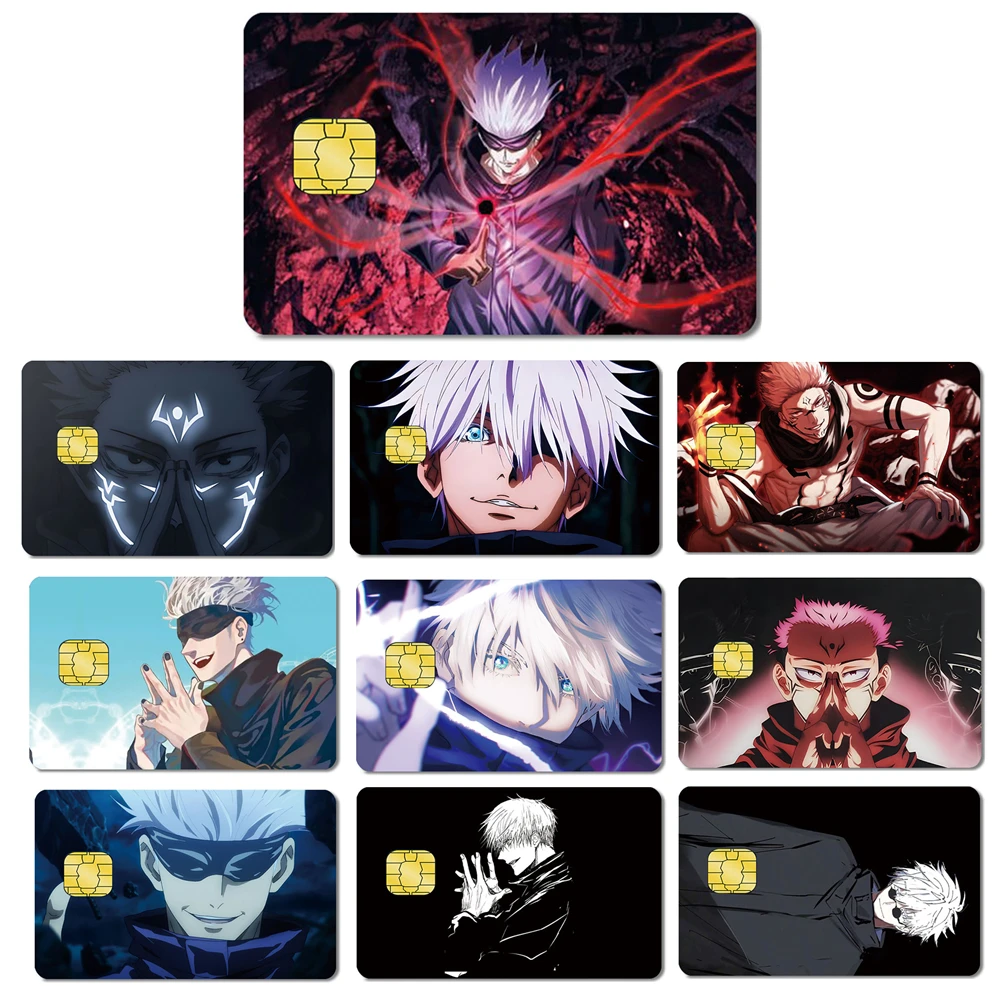 Anime Jujutsu Kaisen Gojo Satoru Itadori Yuji 2.5D HD matowa taśma Film naklejany PVC 3M naklejka na kart debetowych karty kredytowej