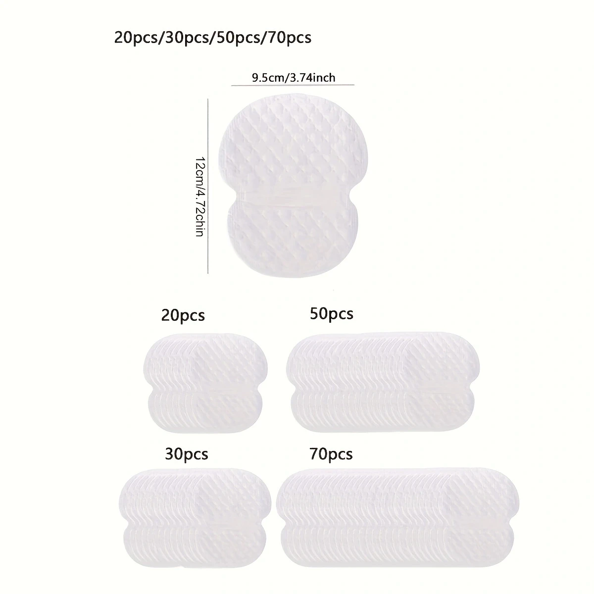 20pcs/30pcs/50pcs/70pcs-Invisible Anti-sweat Stickers for Men and Women T Shirt