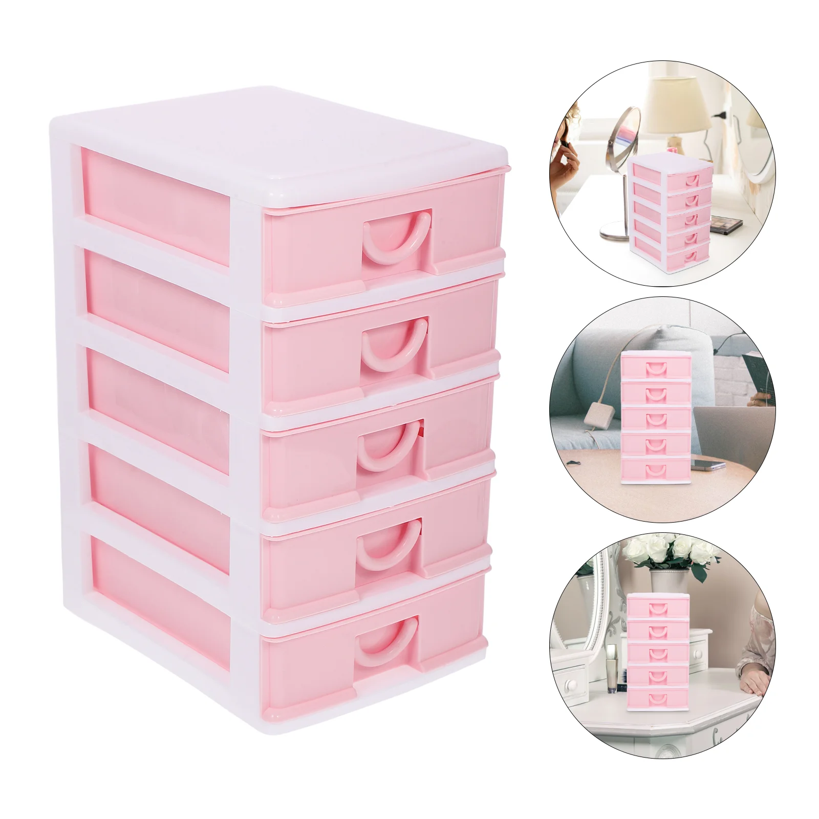 

Storage Box Table Holder Makeup Container Drawer Type Case Cabinet with Drawers Plastic Organizer Skin Care Product