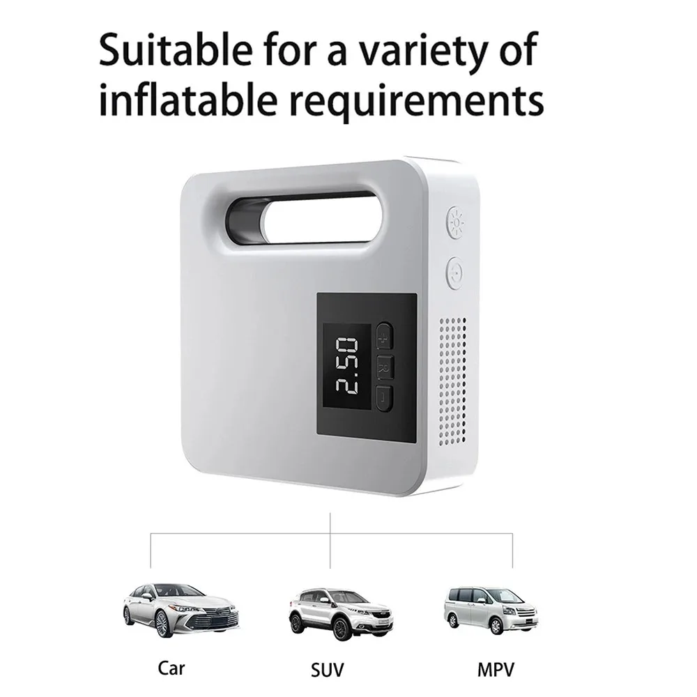 12V Automotive Air Pump Portable Electric Tire Inflator Tyre Pump Digital Display Fast Inflating Auto Car Air Compressor