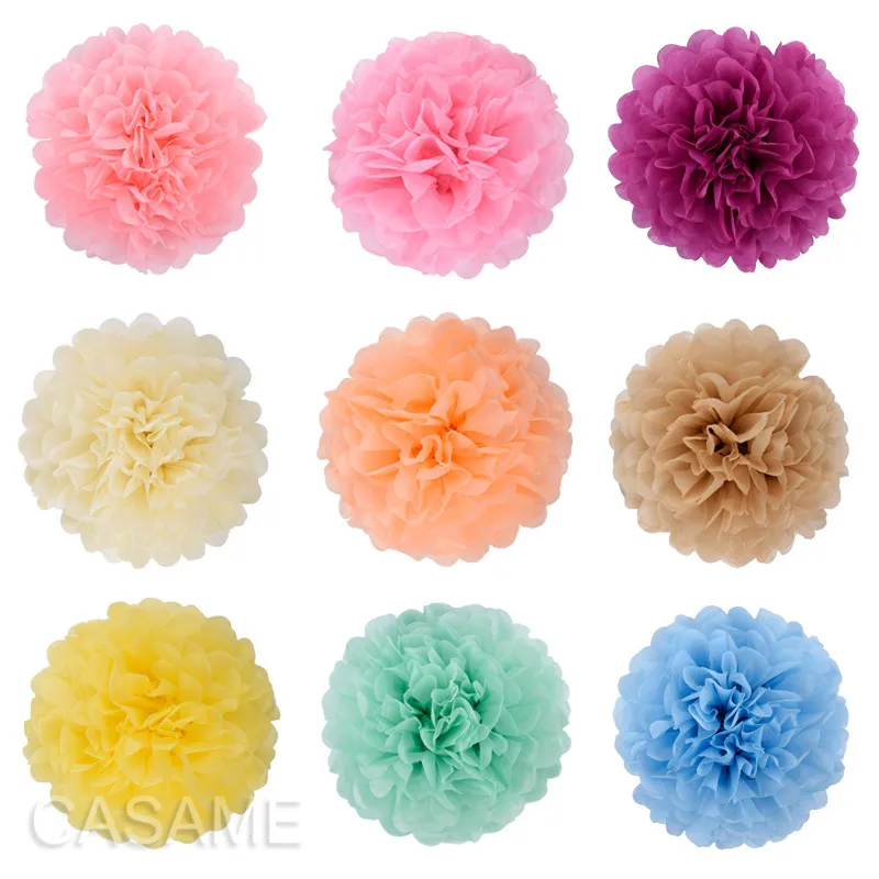 Handgemachte Tissue Partei Blume Ball Dekoration Papier Pompoms Hochzeit Dekorative Baby Dusche Geburtstag Favor Decor