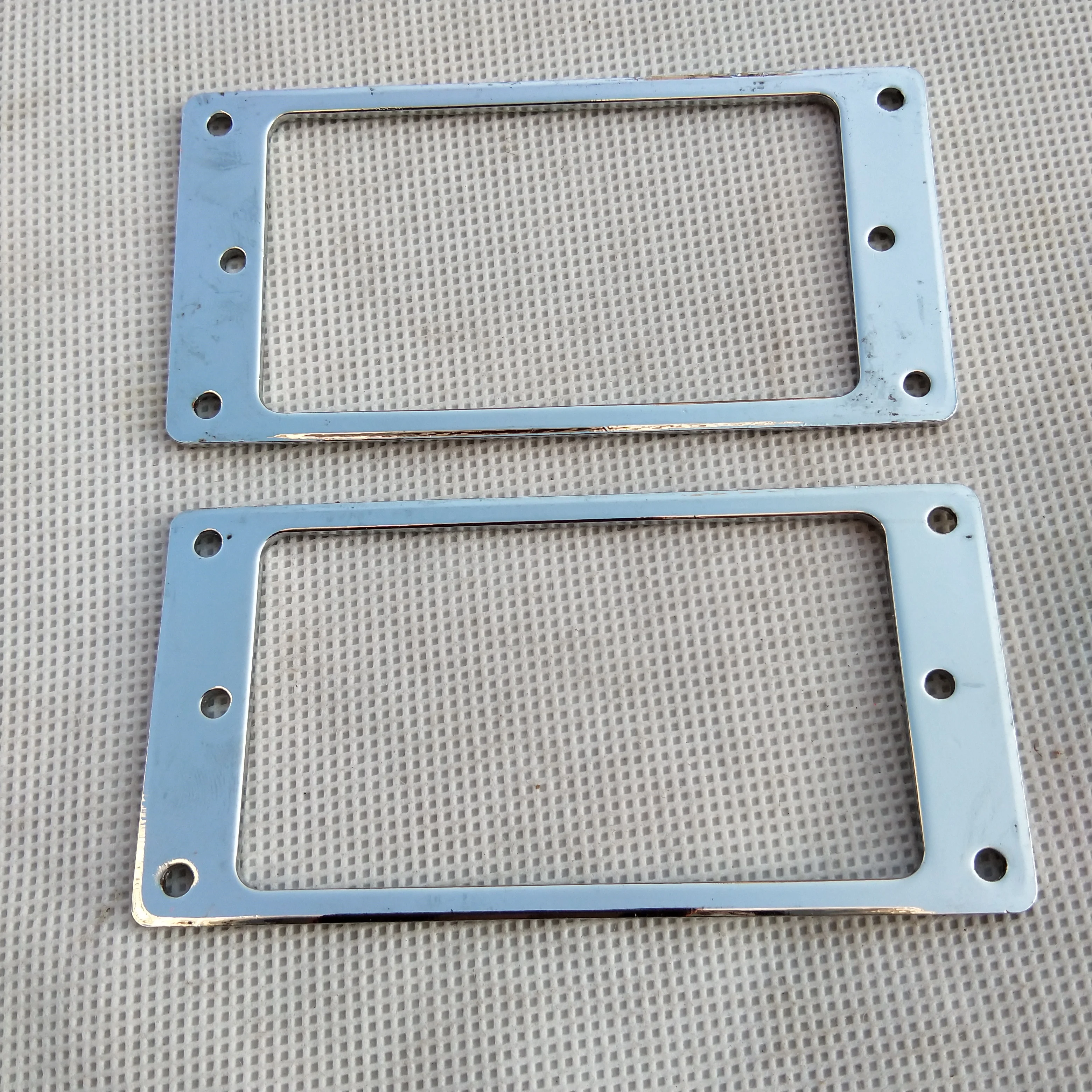 Electric Guitar Pickup with Flat Metal Frame, Mounting Ring in Chrome for LP Electric Guitar, BJH-59, 2PCs