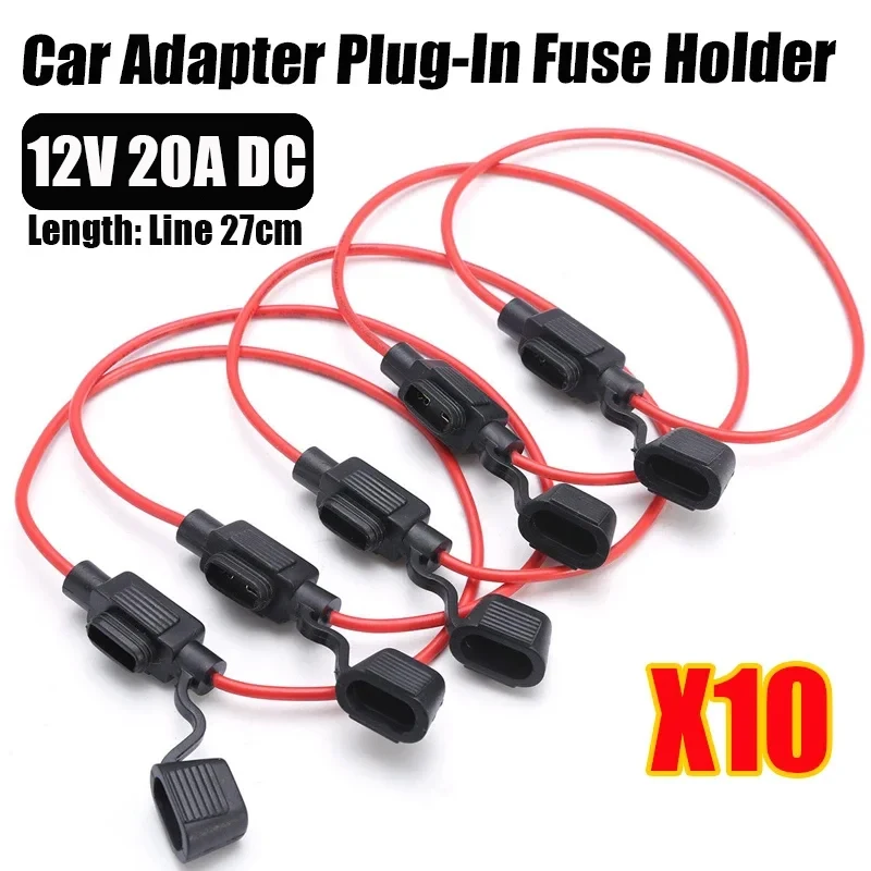 10pcs5pcsInLineCarMiniAdapterPlugInFuseHolderSplashproof