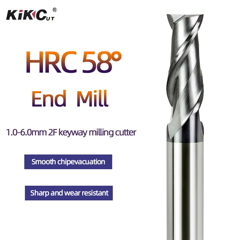 

Твердосплавная Концевая фреза HRC58 с 2 канавками, Фрезерный резак, инструменты для фрезерования из вольфрамовой стали 1,0 1,2 1,5 2,0 2,5 3,0 4,0 5,0 6,0 мм