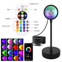 Smart Sunset Lamp Tuya LED Night Ligh USB RGB Smart Life APP Remote Projection For Room Decoration Photography Festival Birth 2