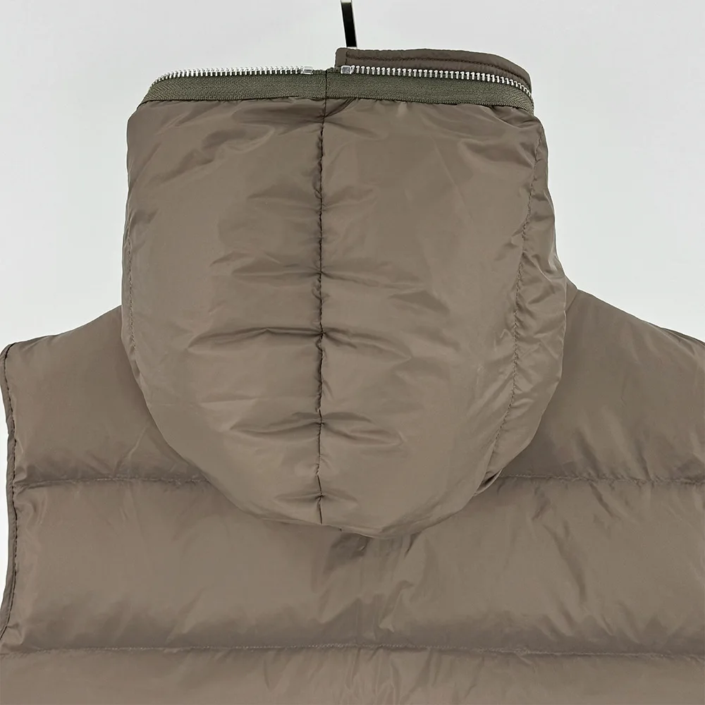 High Street Duck Down Vest Back View