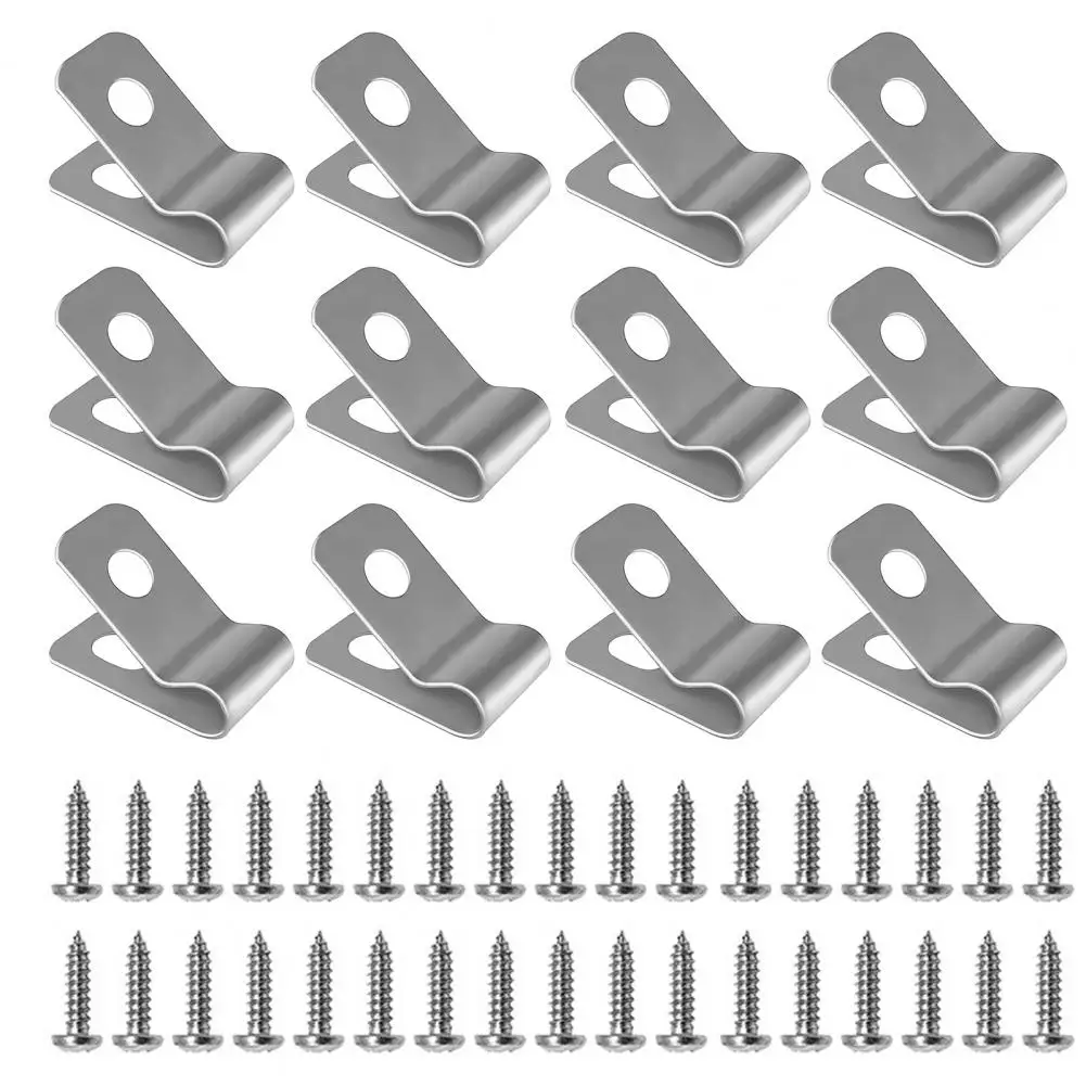 Netz Befestigung Zaundrahtklemmen, Edelstahl Drahtzaun Befestigungsclips, Geeignet Für 12-16 Gauge Schweißdrähte Oder Vinylzaunklemmen, 304 Material:100 Clips + 100 Schrauben Zaun Schrauben