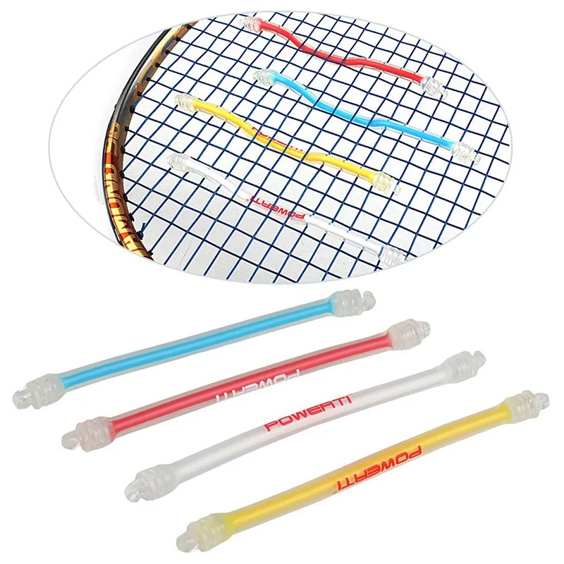 Silicone Tennis Squash Racket Vibration Dampener Shock Absorber Long Double Hook Tennis Racket External Shock Absorber Damping