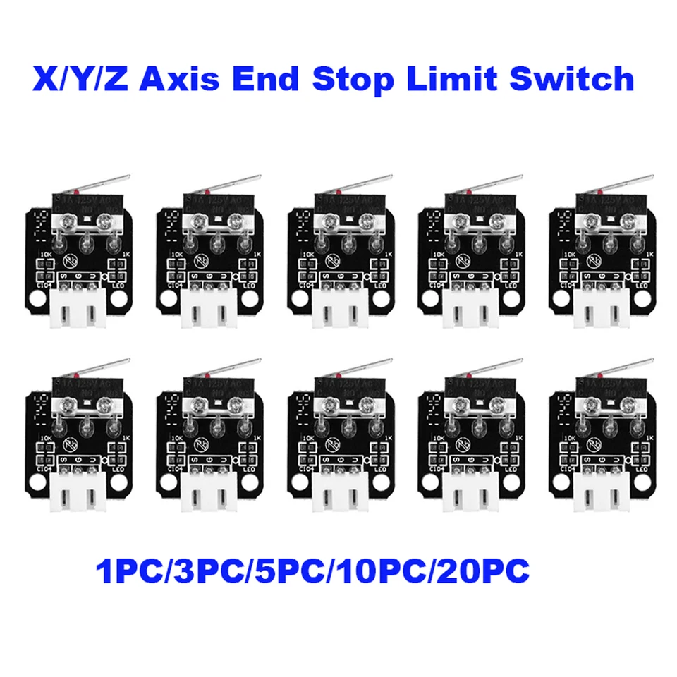 X/Y/Z Axis End Stop Limit Switch 3Pin N/O N/C Easy to Use Micro