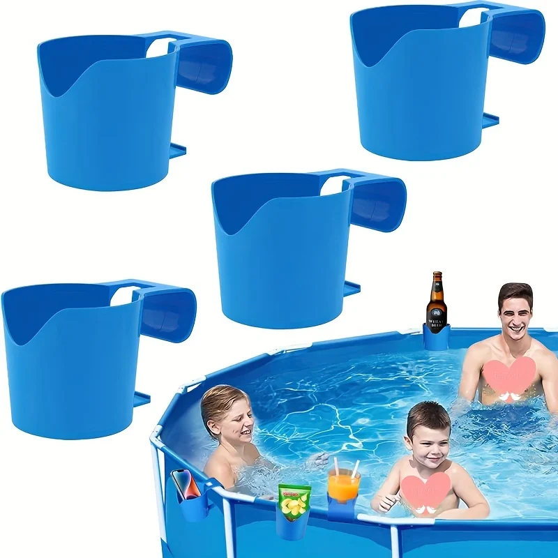 Poolside Cup Holders for Above Ground Swimming Pools Pool Cup Holder for Refreshing Drinks Bottle for Round Top Bar Easy to Use
