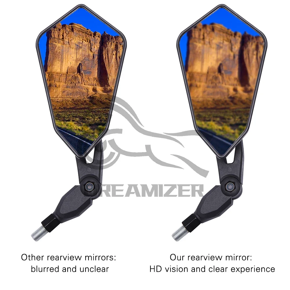 Motorcycle Rearview Mirror for Spiegel Paar Honda Yamaha Kawasaki Maverick Booster M10 Enduro KTM Suzuki