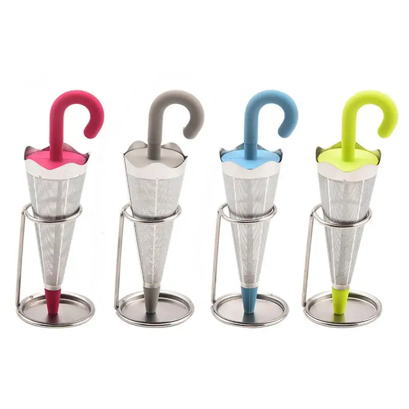 

Cute Tea Infuser Umbrella Shape Tea Infuser Tea Bags Leaf Filter Diffuser Infusor Stainless Steel Loose Tea Leaves Steeper
