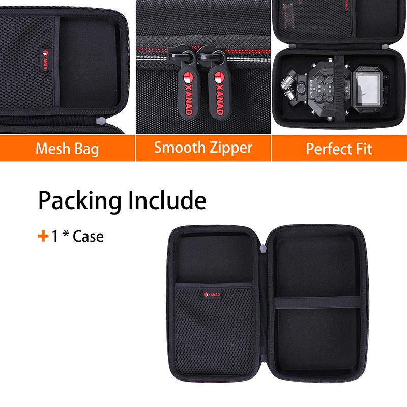 Xanad-eva Hard Case para Zoom h8 Audio Recorder Dispositivo Protetor Carregando Bolsa de Armazenamento - Image 6