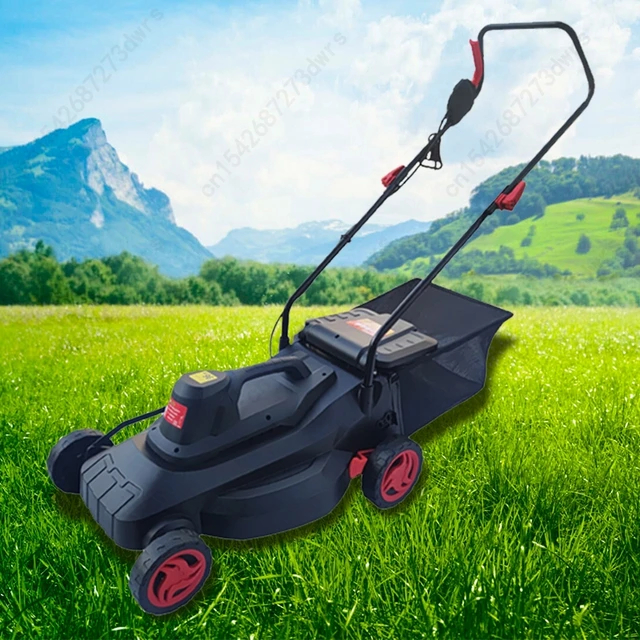 Electric Lawn Mower Hand Push Grass Cutting Machine Household Lawn Mower 2000W Grass Trimmer For Garden Courtyard With 10m Wire 4