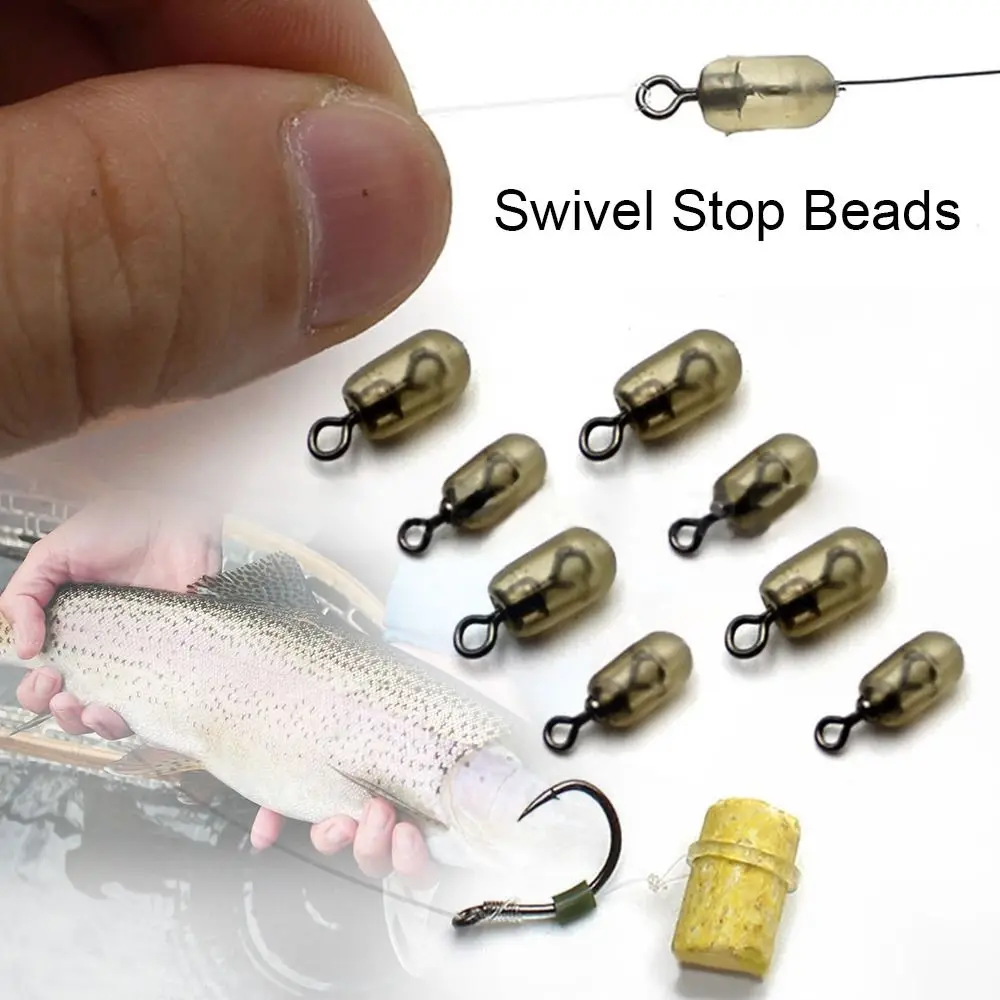 

50PCS Accessories for Carp Fishing Swivel Stop Beads Quick Change Spinner Swivel Match Feeder Coarse Fishing Tackle Connector