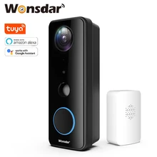 Tuya Smart Home Outdoor Wireless Türklingel IP66 Wasserdichte Video Türklingel Alexa Google Intercom Batterie WIFI türklingel Kamera
